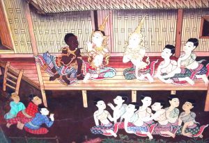 วัดอัมพวันเจติยาราม : จิตรกรรมฝาผนังเรื่องสังข์ทอง Wat Ampawan Jetiyaram