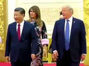 ประธานาธิบดีจีน สี จิ้นผิง กับ โดนัลด์ ทรัมป์ ประธานาธิบดีสหรัฐอเมริกา ซึ่งเยือนจีนวันที่ 8 -10 พฤศจิกายน 2560