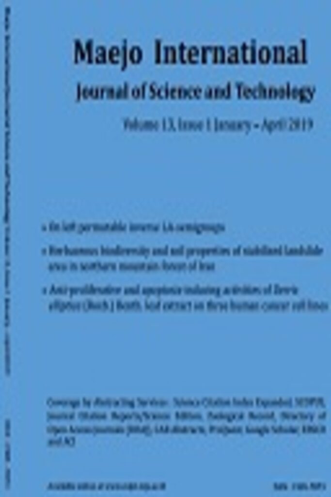 Maejo International Journal of Science and Technology