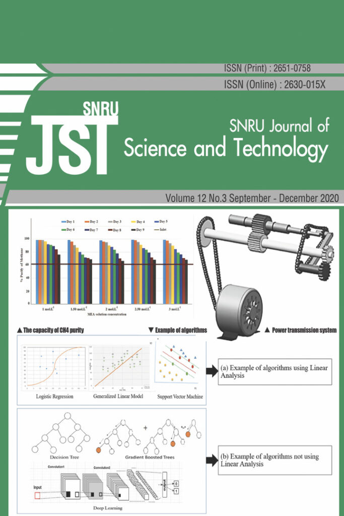 SNRU Journal of Science and Technology